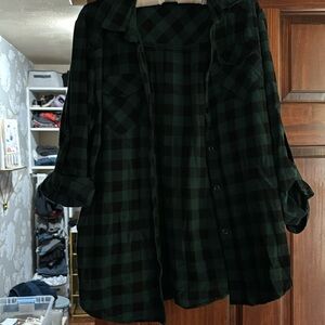 Green & Plaid Flannel